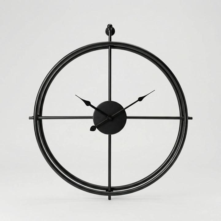 Simple round wall clock, minimalist aesthetic for contemporary home and office decor.
