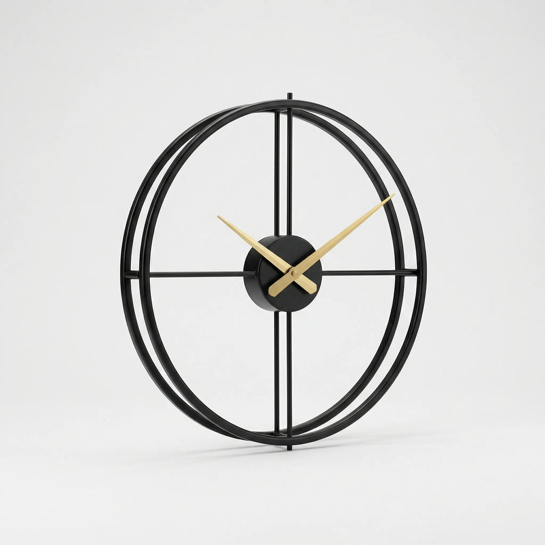 Stylish silent round wall clock. A modern, minimalist statement for any room's decor.