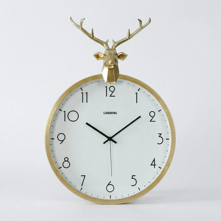 Modern round wall clock, minimalist design. A stylish decorative accent perfect for office or living room decor.