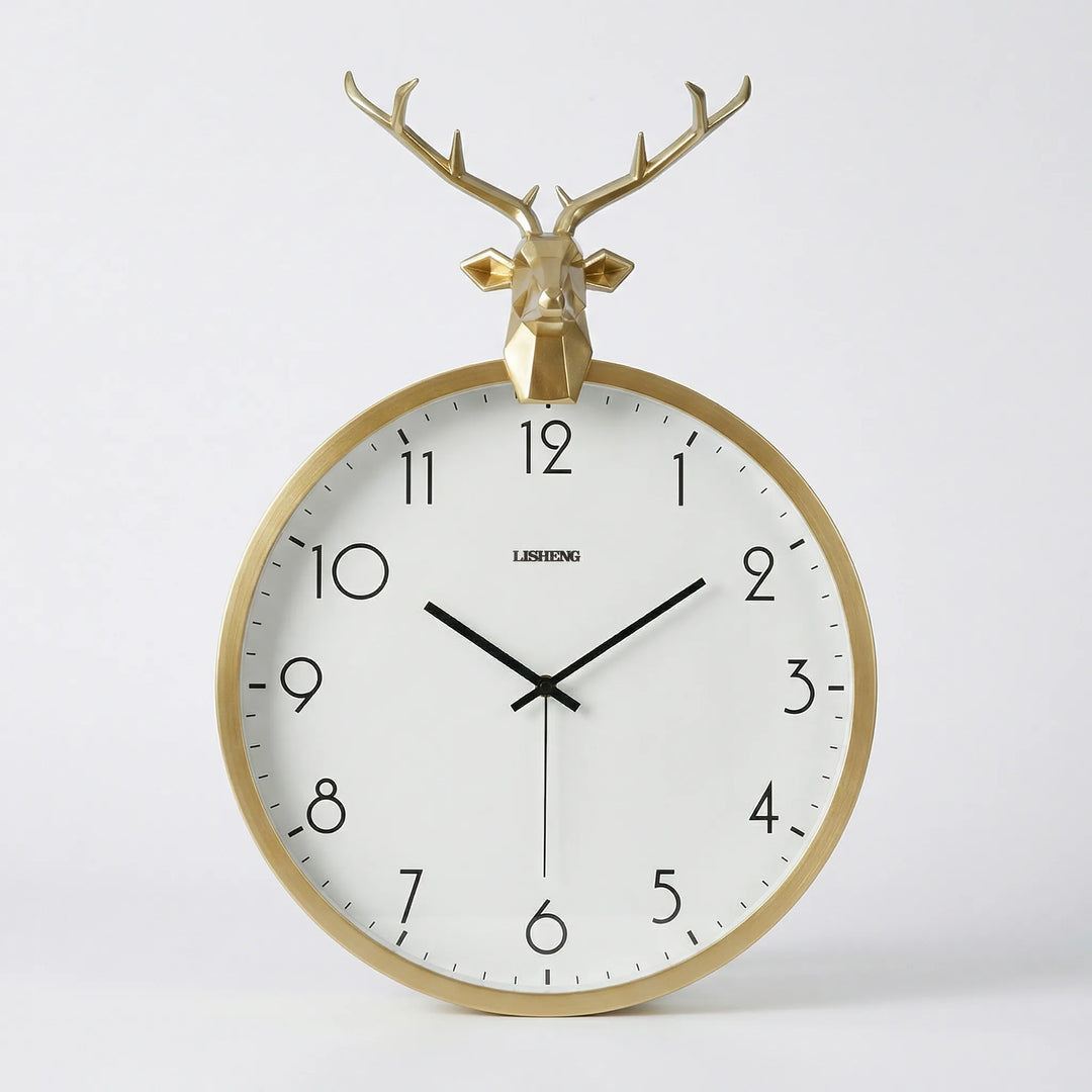Minimalist round wall clock, elegant decor for living room, bedroom, or office. Features a silent movement.