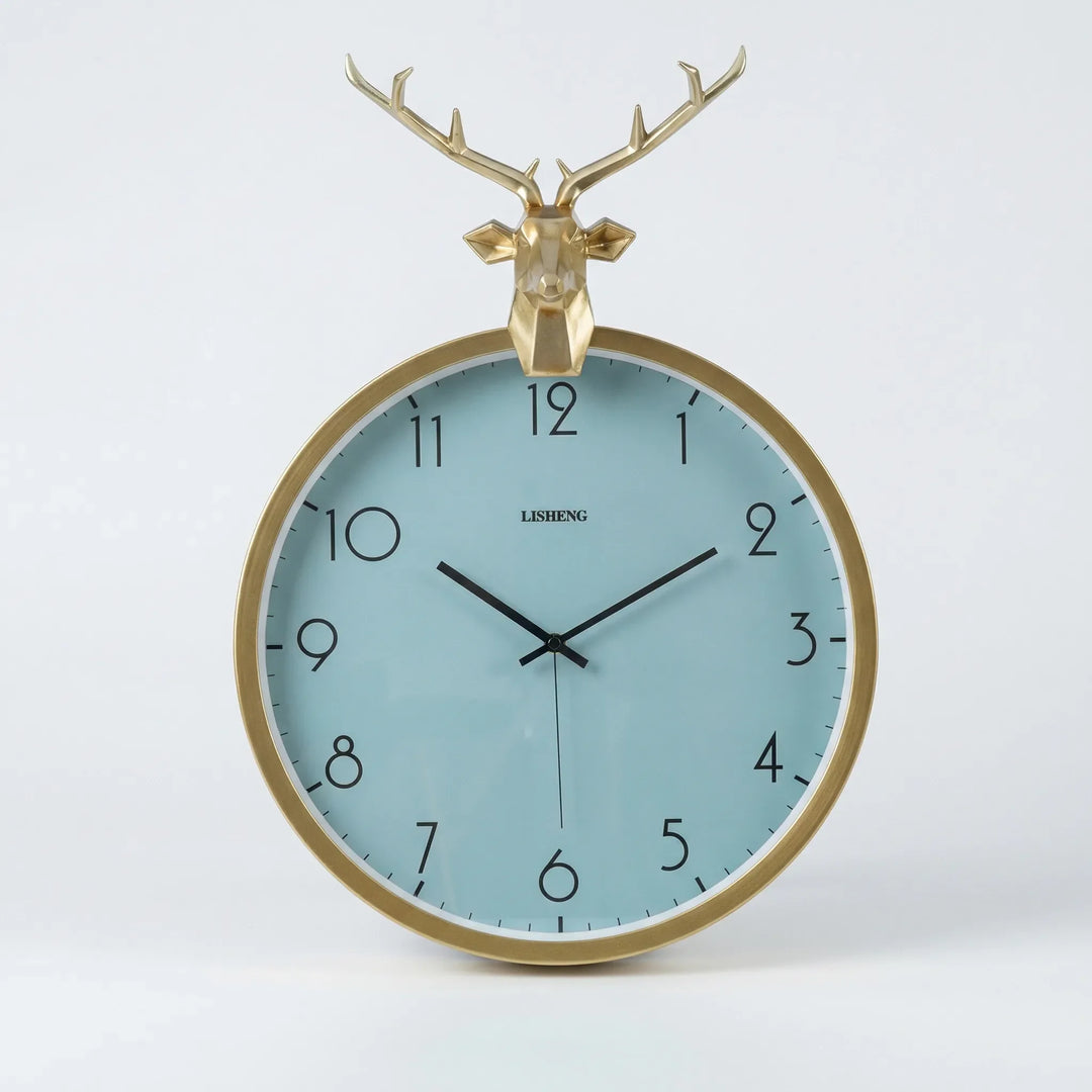 Decorative round wall clock with precise silent movement, enhancing modern home aesthetics with an elegant touch.