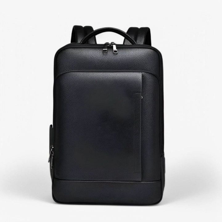 Travel-friendly USB backpack for men & women, spacious for work essentials & trips, durable PU leather.