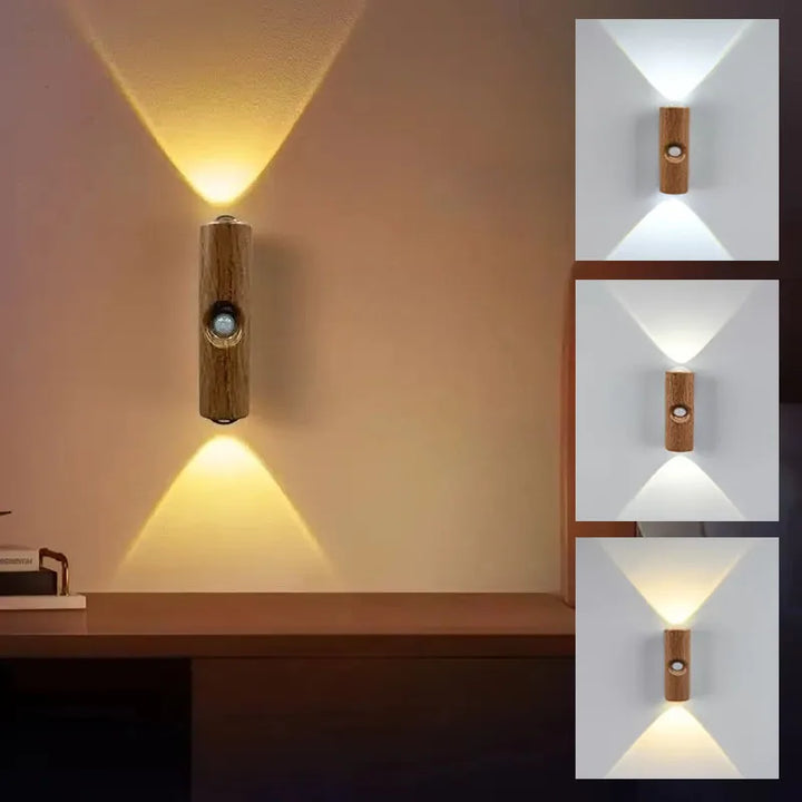Automatic LED hallway light, motion activated, rechargeable & easy to install.