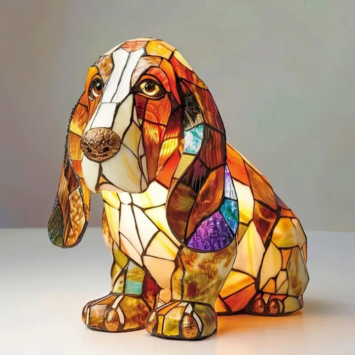 Handcrafted resin animal LED nightlight, a decorative art piece providing soft, warm light.