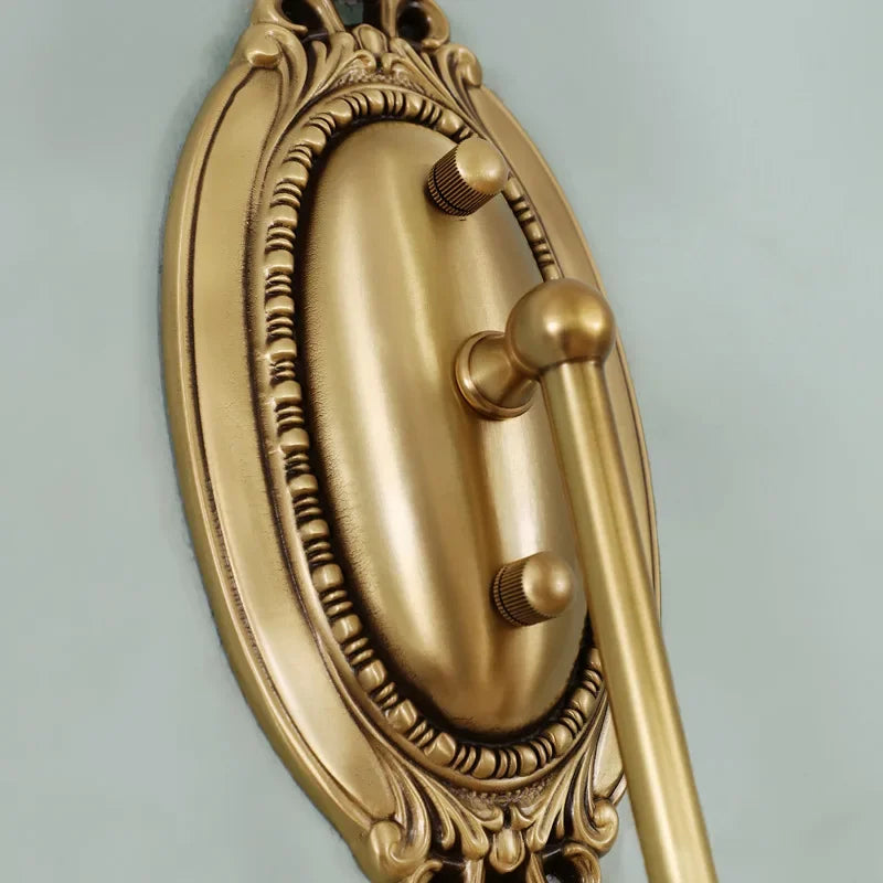 Copper ceramic wall lamp, elegant vintage style. Ideal for bedside, living room, or hallway ambient lighting.