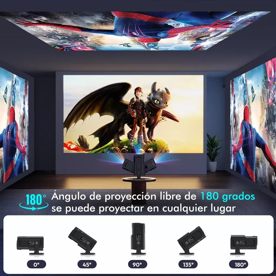 Versatile Tavvitaimp18 Smart Portable Android Projector for 1080p/4K home, outdoor & travel cinema.