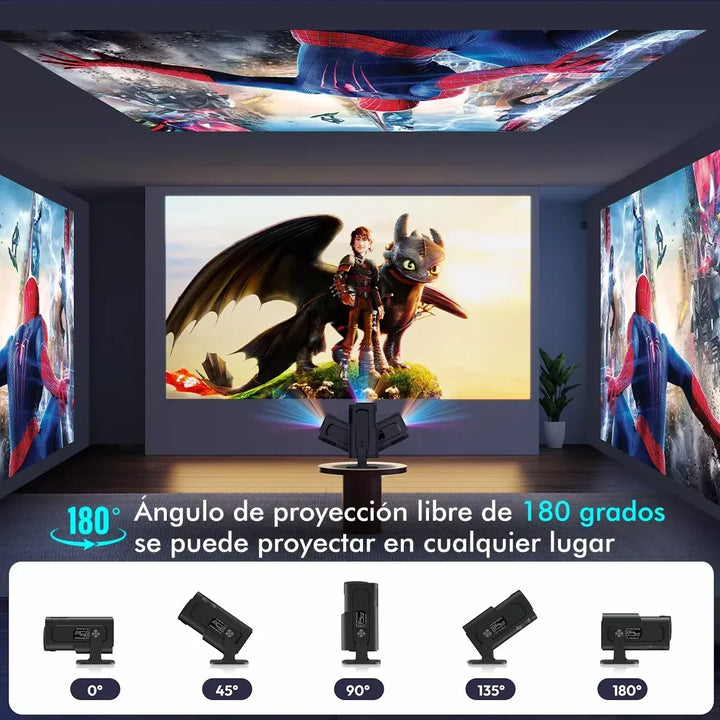 Versatile Tavvitaimp18 Smart Portable Android Projector for 1080p/4K home, outdoor & travel cinema.