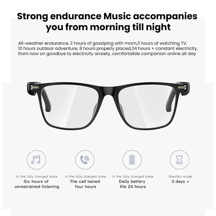 Stylish men's audio sunglasses for hands-free calls & music. Smart tech, waterproof, perfect for active outdoor lifestyles.