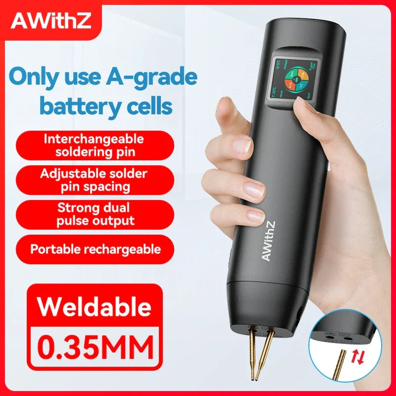 Handheld welding tool for precise 18650 battery assembly, perfect for DIY projects and professional use.