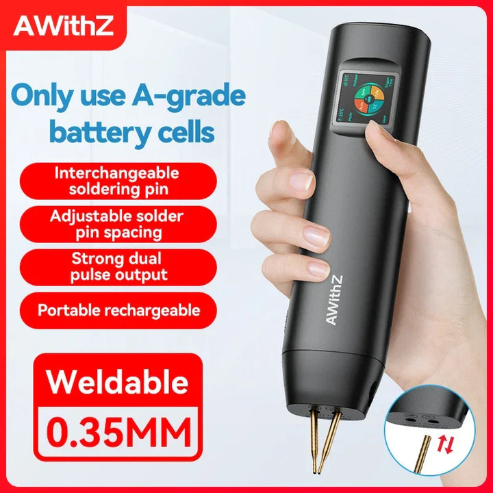 Handheld welding tool for precise 18650 battery assembly, perfect for DIY projects and professional use.