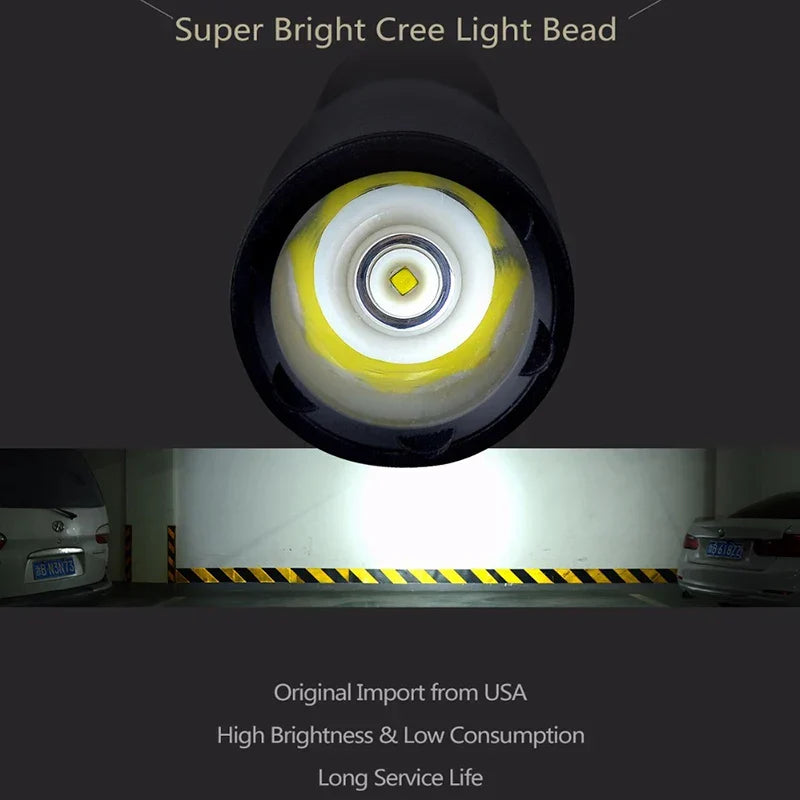 Bright LED outdoor light, waterproof & portable camping lantern for reliable illumination during hikes.