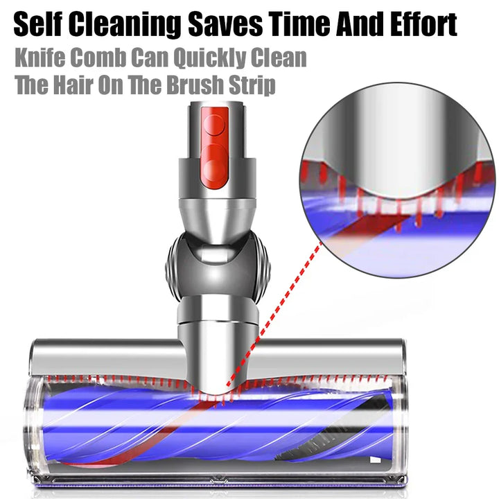 V7-V15 cordless vacuum attachment, tangle-free, designed for efficient carpet and hard floor cleaning.