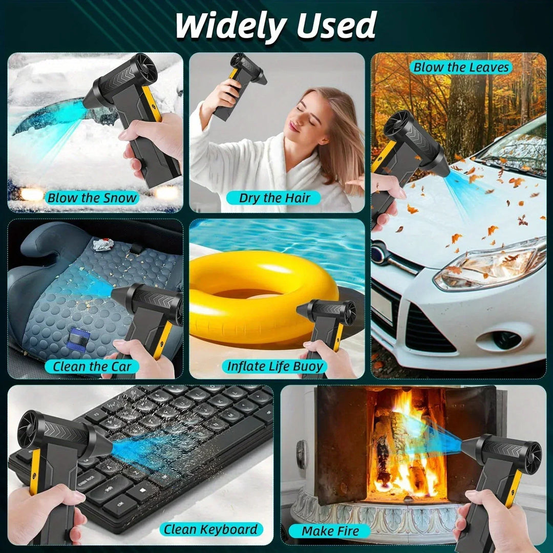 Compact cleaning gadget: Tavvitaimp18 portable air duster, USB rechargeable for electronics & detailed cleaning.