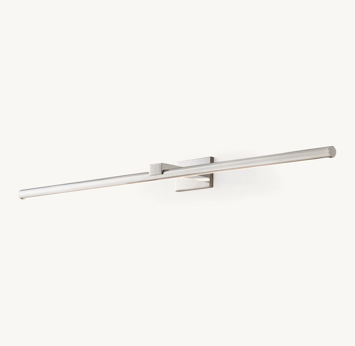 Warm white 48-60" LED art lamp, brass finish, a modern wall sconce for home gallery lighting.
