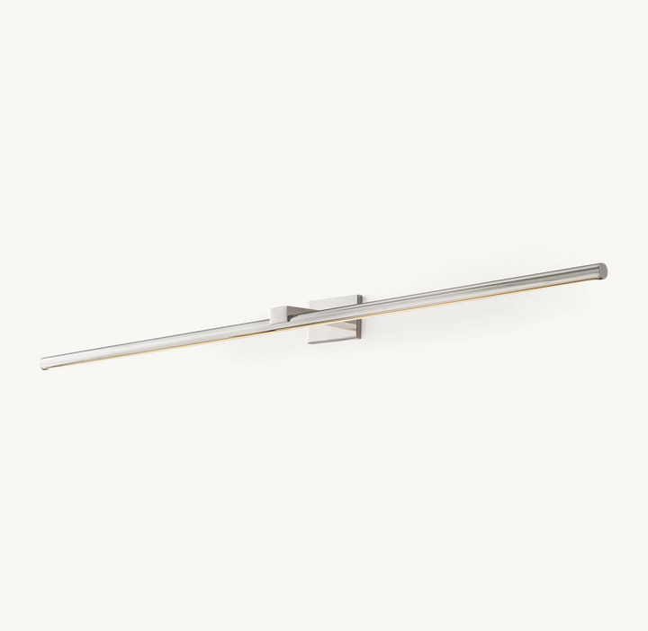 Hardwired LED wall sconce, 48-60" modern brass picture light for art & home decor.