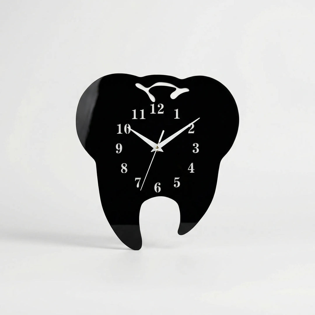 Sleek black LED mirror clock, wall mounted for bathroom grooming & silent time display. Modern home decor.