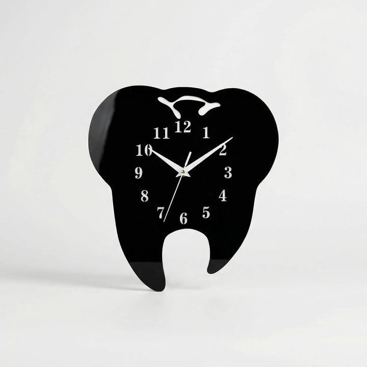 Sleek black LED mirror clock, wall mounted for bathroom grooming & silent time display. Modern home decor.