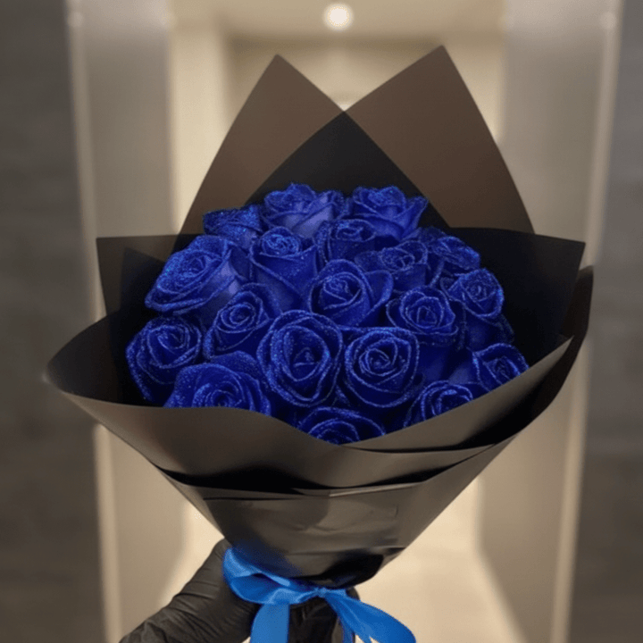 Beautiful artificial glitter rose, an eternal bloom for birthday, anniversary, or Valentine's Day gift.