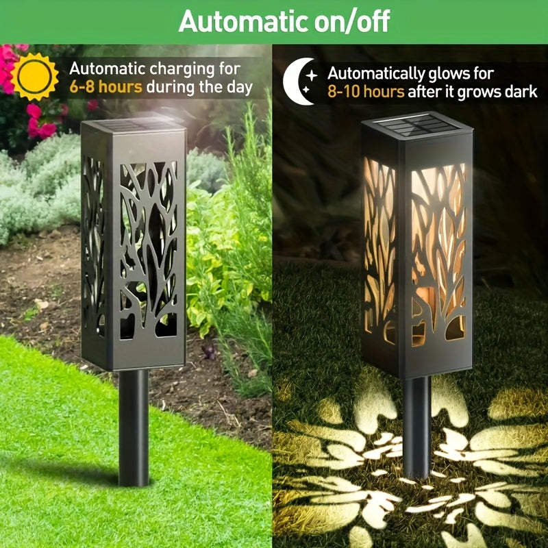 Motion sensor solar lights (8-pack) provide bright, waterproof LED illumination for safe outdoor pathways.