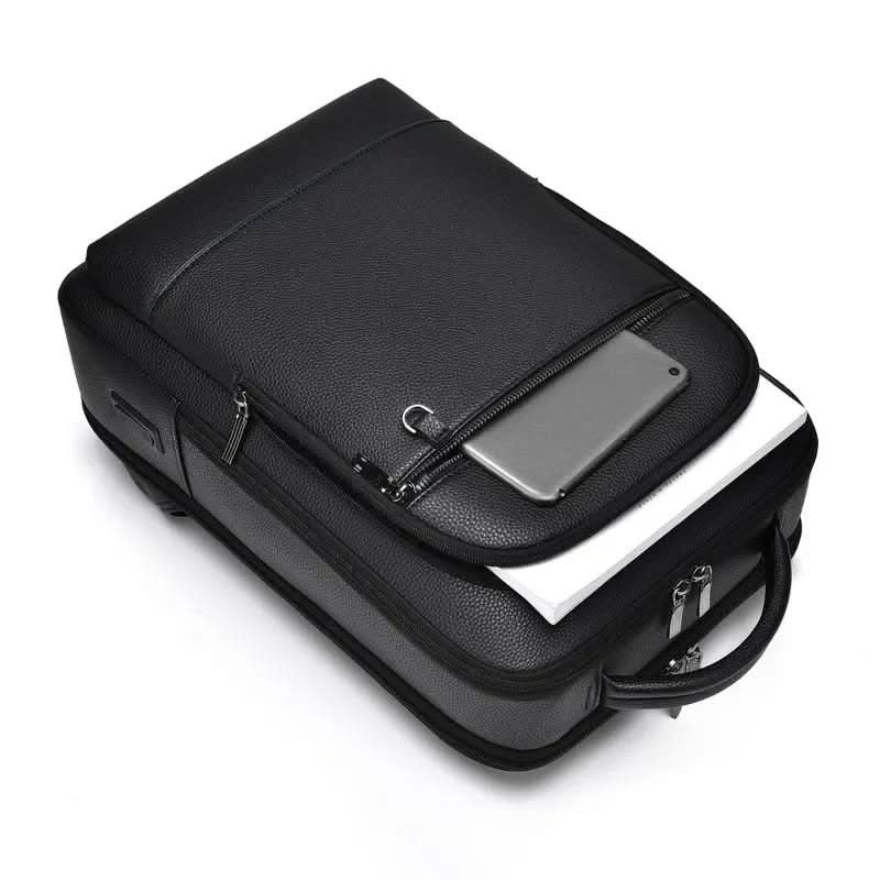 Daily commute backpack, unisex, with USB charging port & dedicated laptop sleeve, comfortable wear.