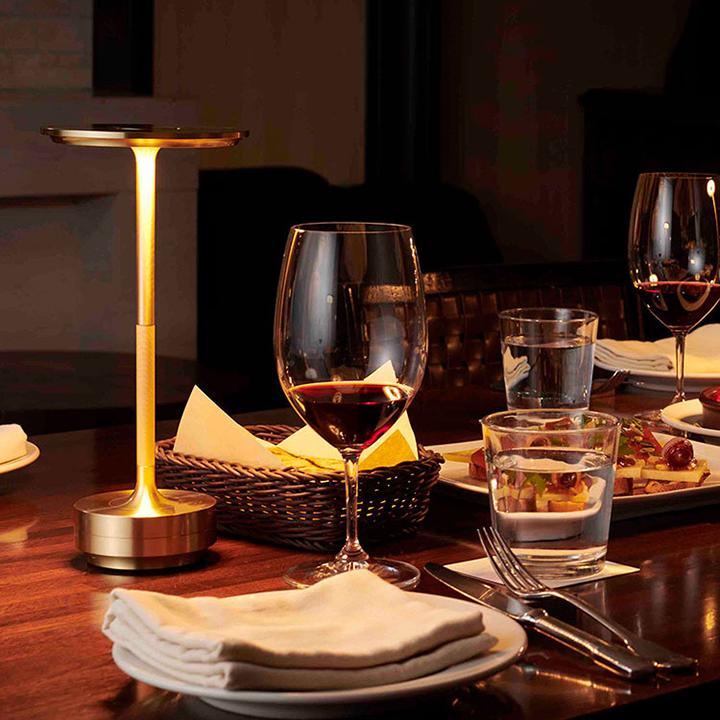 Adjustable cordless metal table lamp with IP66 waterproof, sleek modern design, crafted from high-grade metals, touch control