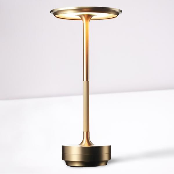 Adjustable cordless metal table lamp with IP66 waterproof, sleek modern design, crafted from high-grade metals, touch control