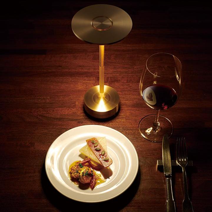 Adjustable cordless metal table lamp with IP66 waterproof, sleek modern design, crafted from high-grade metals, touch control
