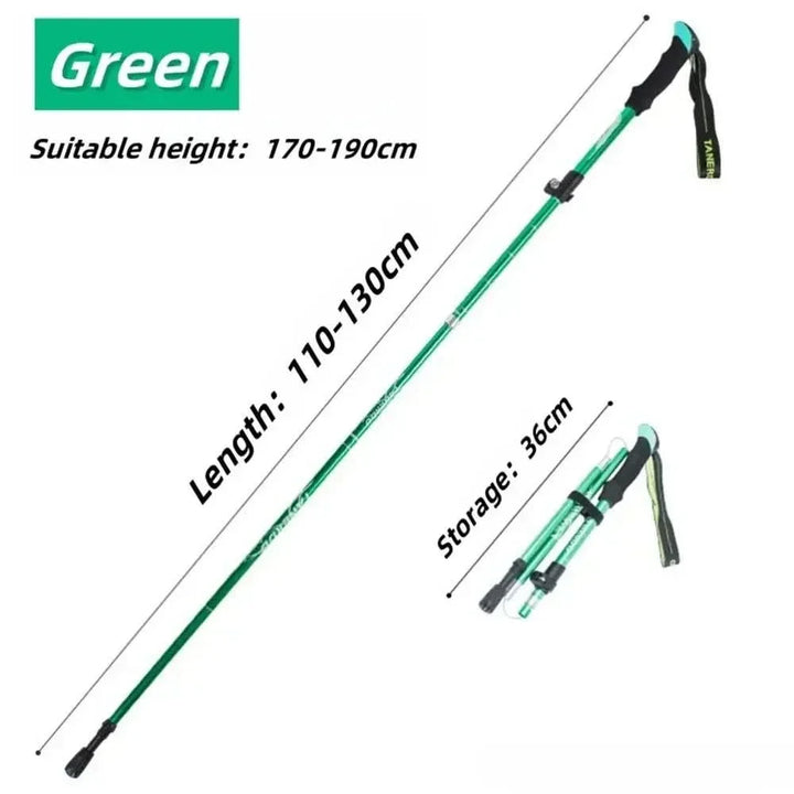 High-performance outdoor gear: adjustable trekking poles for hiking, walking, and trail running.
