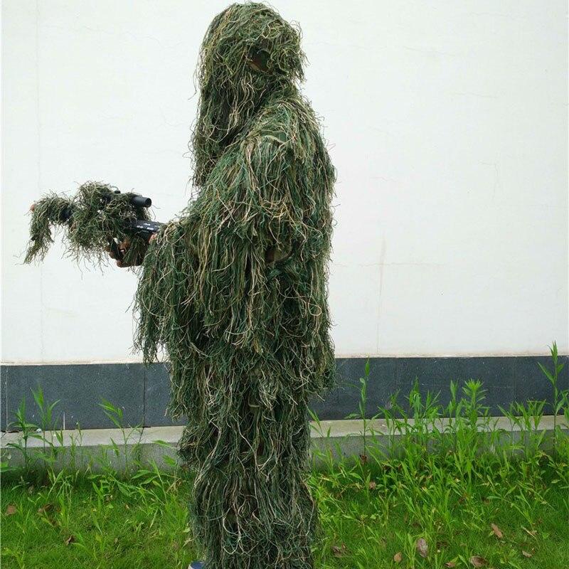 Ghillie suit for adults, featuring 3D camouflage for outdoor concealment, hunting, and stealth