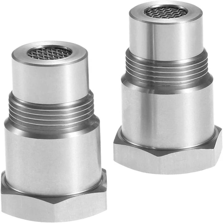 Automotive oxygen sensor spacer, mini catalyst, exhaust system fix, check engine light solution.