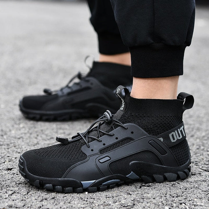 Minimalist men's sock shoes, lightweight & flexible, great for yoga & indoor fitness.