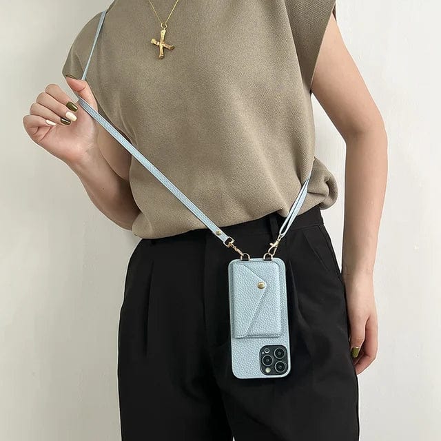 Stylish women's crossbody phone bag, ideal for iPhone. Features a built-in wallet & adjustable shoulder strap.