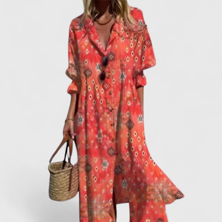 New arrival: Women's elegant floral midi dress, versatile for evening, beach cover-up, resort, or summer fashion.
