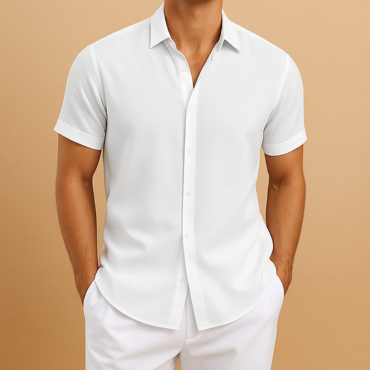 Stylish men's classic long sleeve shirt, offering a timeless design and comfortable tailored fit for fashion.
