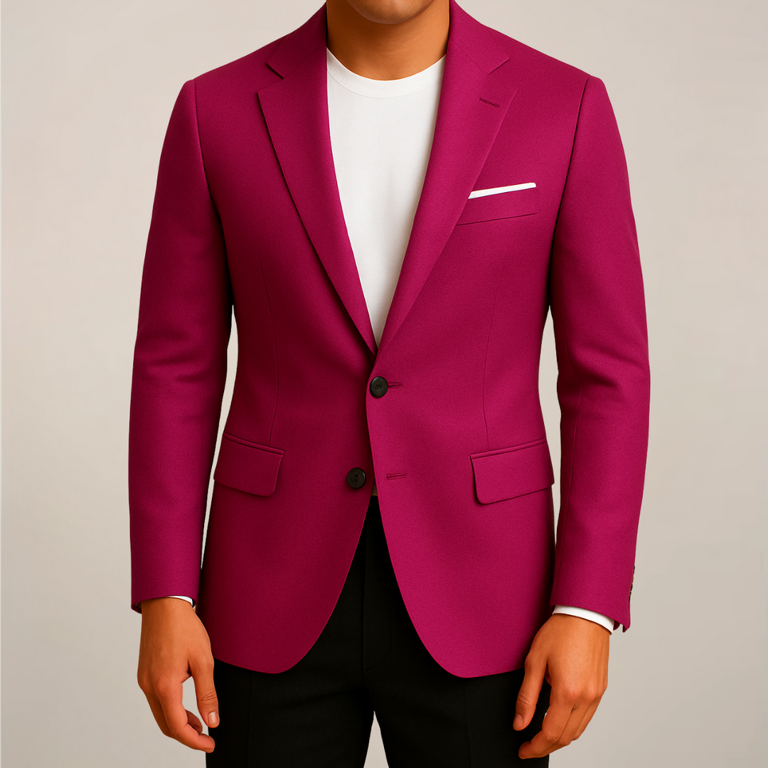 Sophisticated men's tailored blazer, versatile for formal wear, business meetings, and elevating any stylish outfit.