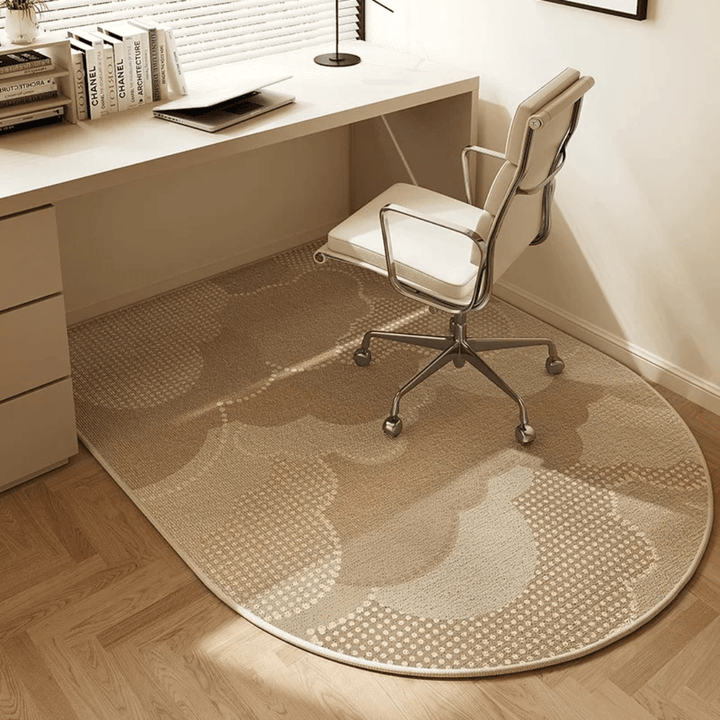 Home office chair mat, a clear floor protector for under desks, safeguarding floors from office chair wheels.