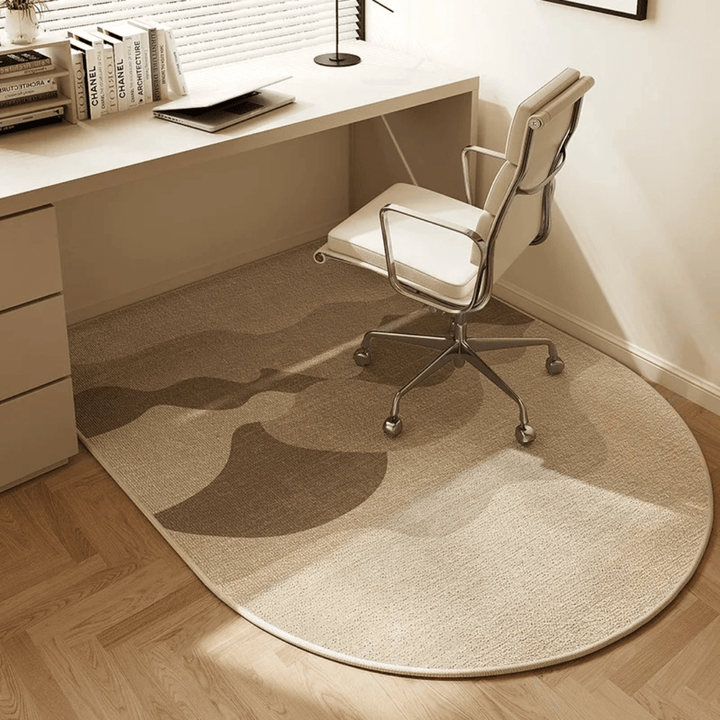 Vinyl chair mat, a sturdy floor protection solution for office and home, suitable for various floor types.