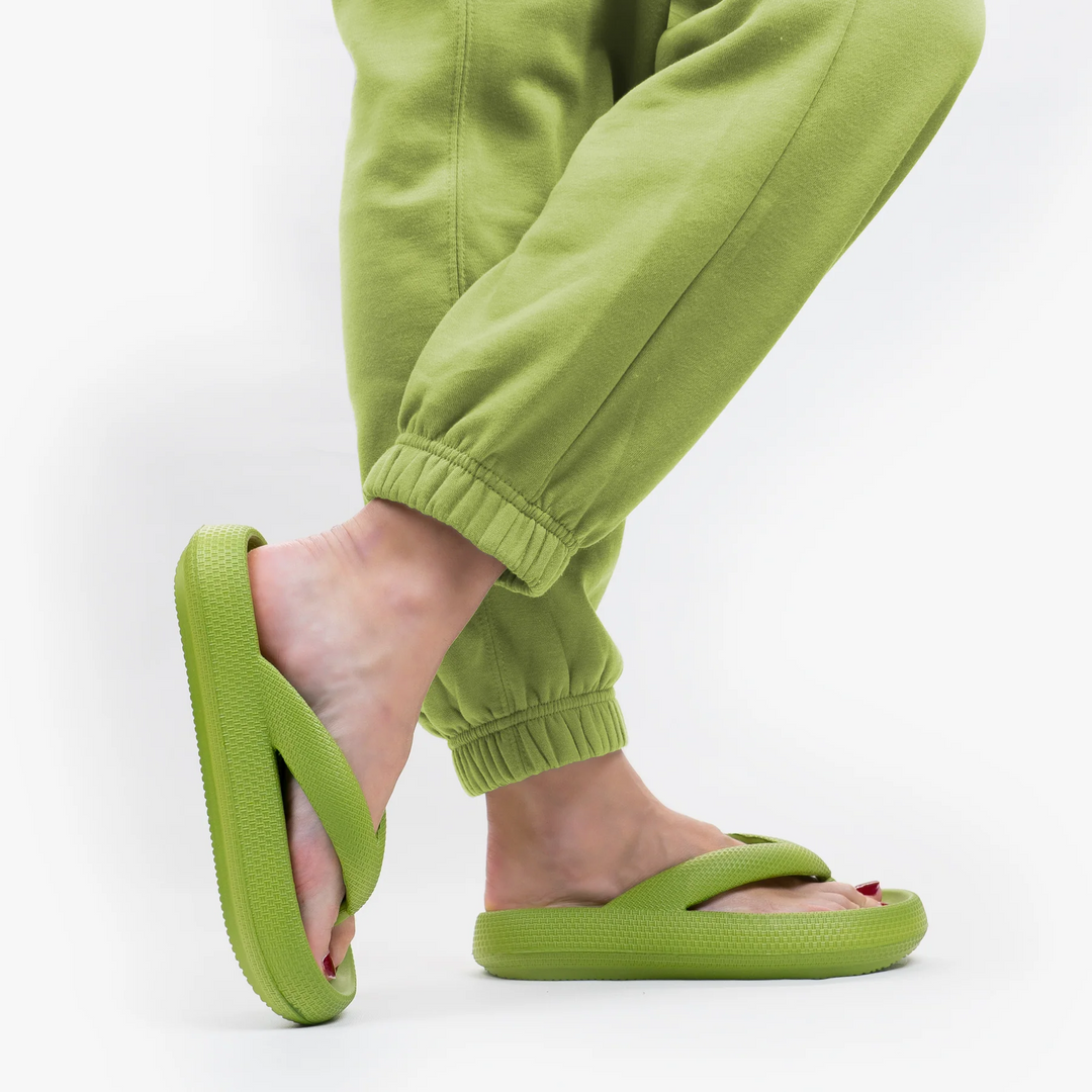 Unisex non-slip sandals, ideal for beach, pool, or house slippers. Cloud soft comfort footwear.