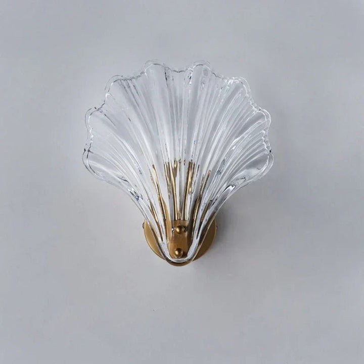Coastal Shell Wall Sconce – Elegant Glass Wall Light - Lexians