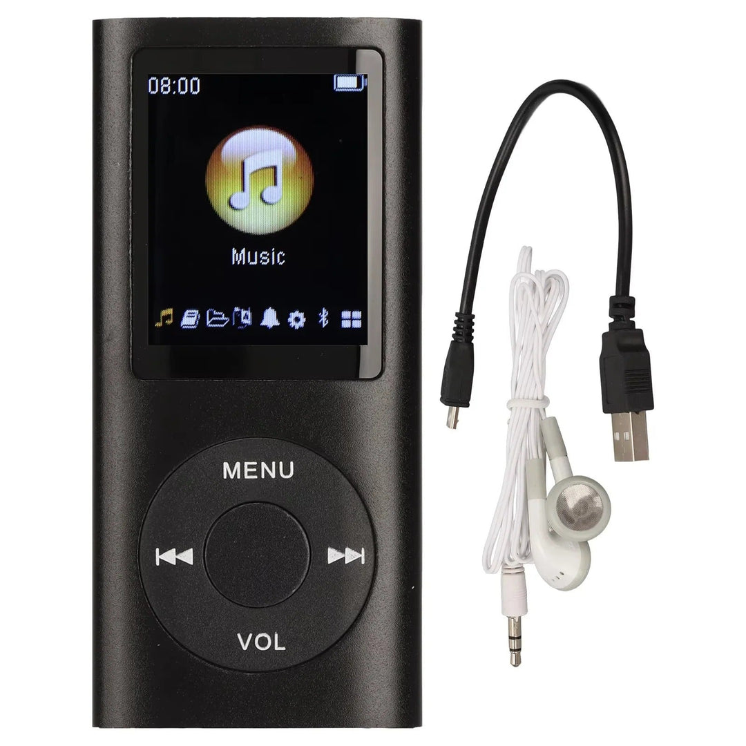 Portable MP3 player featuring a vibrant 1.8-inch LCD for clear video playback & digital music.