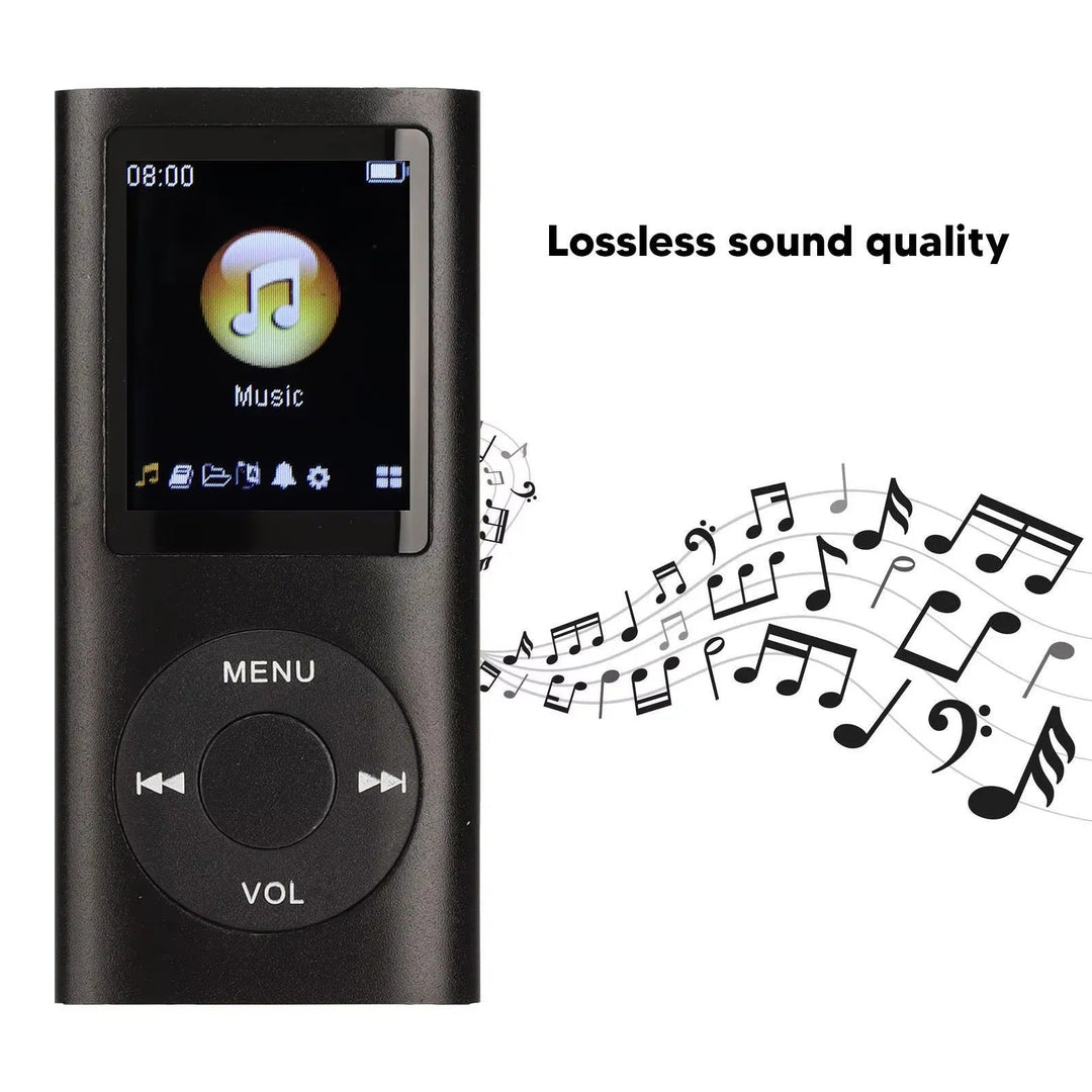 Ergonomic, lightweight digital MP3 player, ideal for portable music & video playback with its compact design.