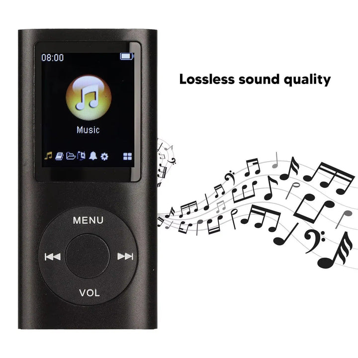 Ergonomic, lightweight digital MP3 player, ideal for portable music & video playback with its compact design.