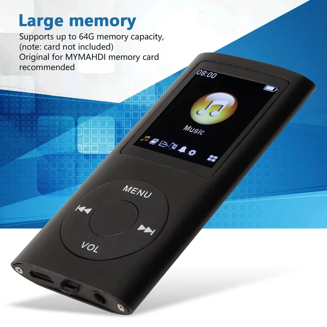 Unisex digital MP3 player, compact & lightweight, with 1.8-inch LCD for portable music, video, and lossless audio.