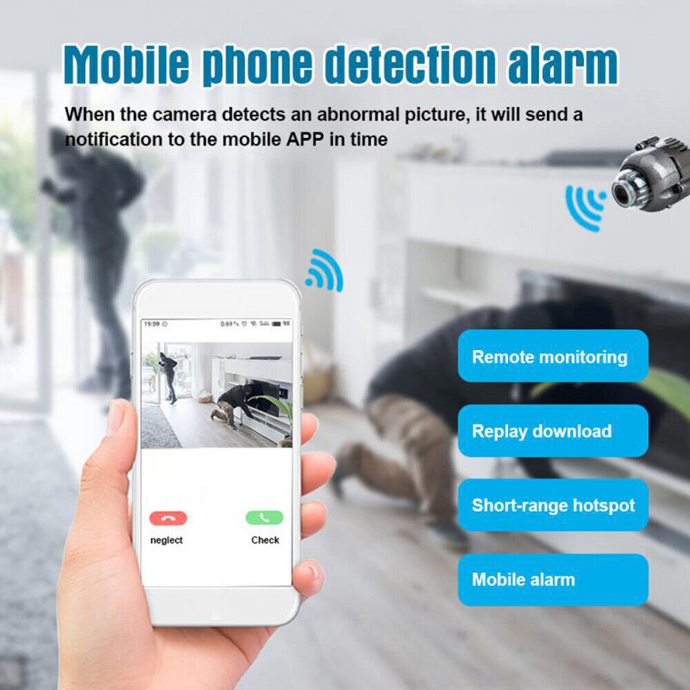 Compact Night Vision WiFi Camera for Home Surveillance - Lexians