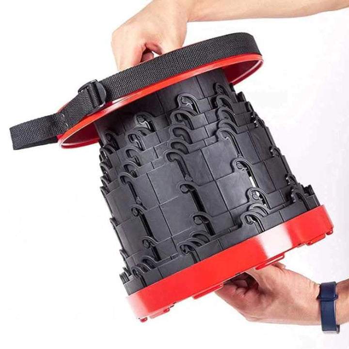Lightweight adjustable folding stool with a durable design. Perfect compact seat for camping, fishing, and hiking.
