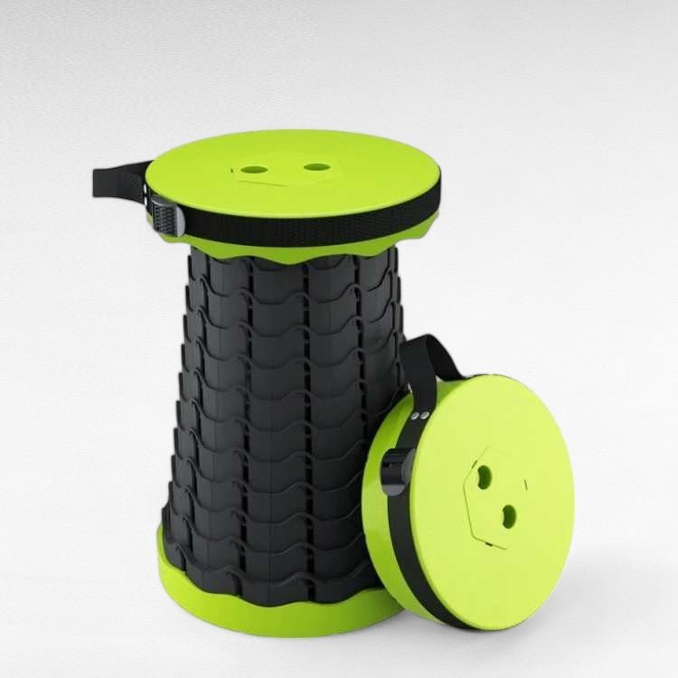 Unisex portable folding stool, adjustable height. Compact & durable for camping, fishing, and outdoor seating.