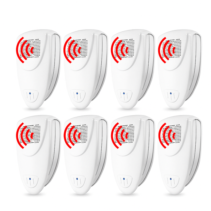 "Compact ultrasonic bed bug repellent device, chemical-free, easy plug-in, effective in 48 hours; safe for kids and pets."