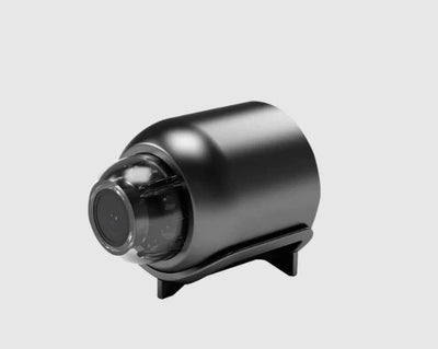 Mini wireless security camera, WiFi enabled, perfect for discreet indoor surveillance with night vision.