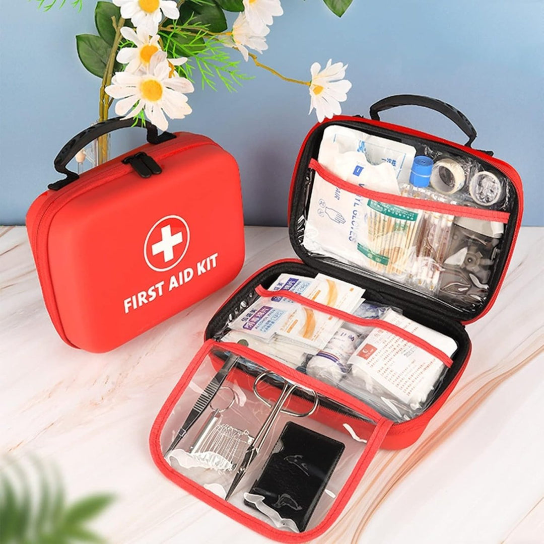 Comprehensive first aid kit for emergencies, survival, and home safety. Essential medical supplies for preparedness.