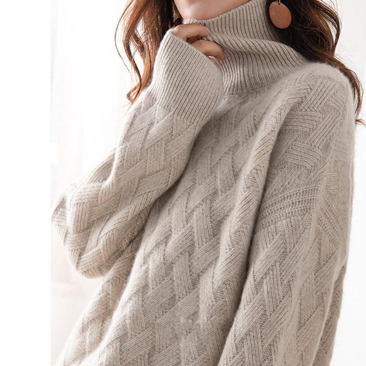 Dakota women's spring sweater: lightweight turtleneck knit for easy layering in UK style.